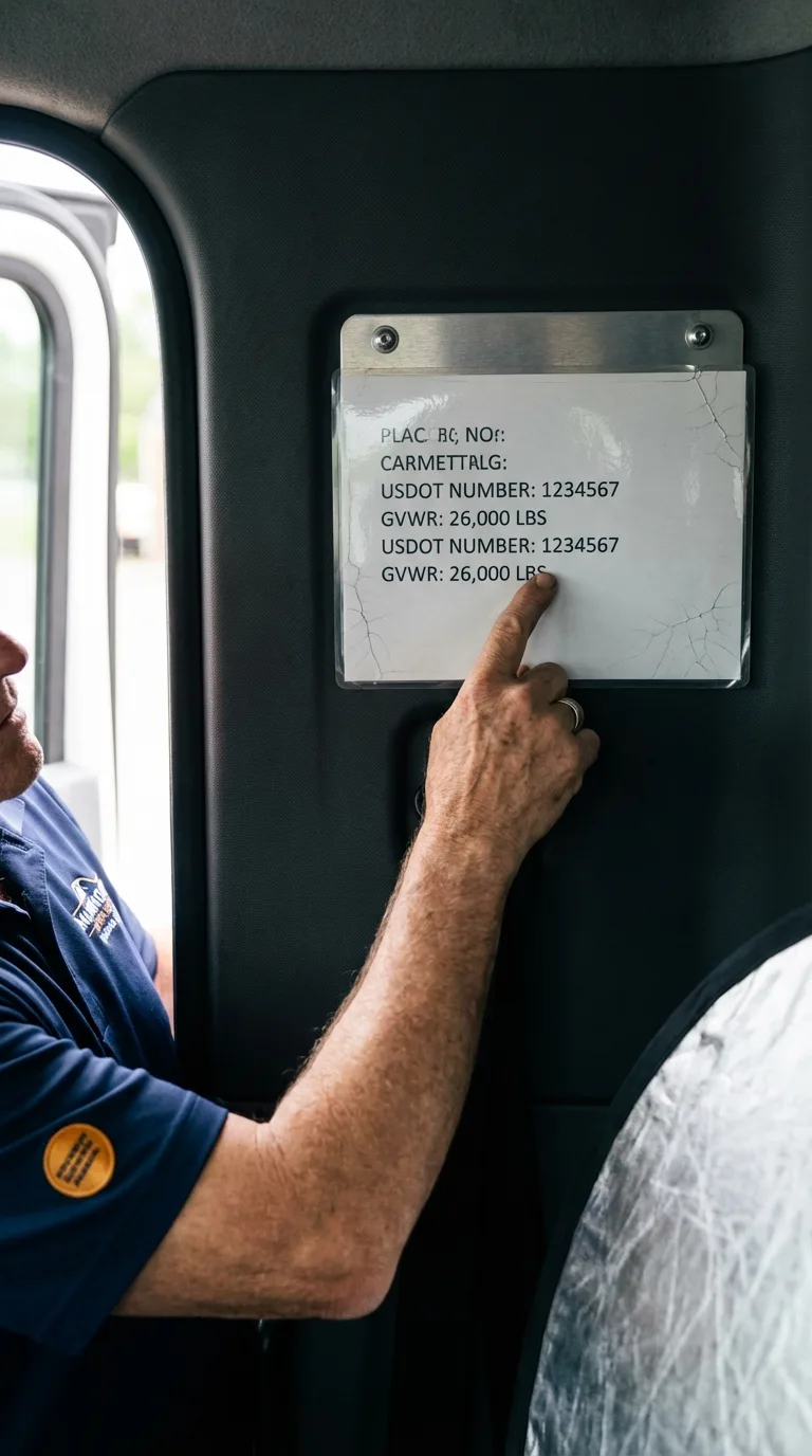 USDOT licensing placard verification in East Lansing
